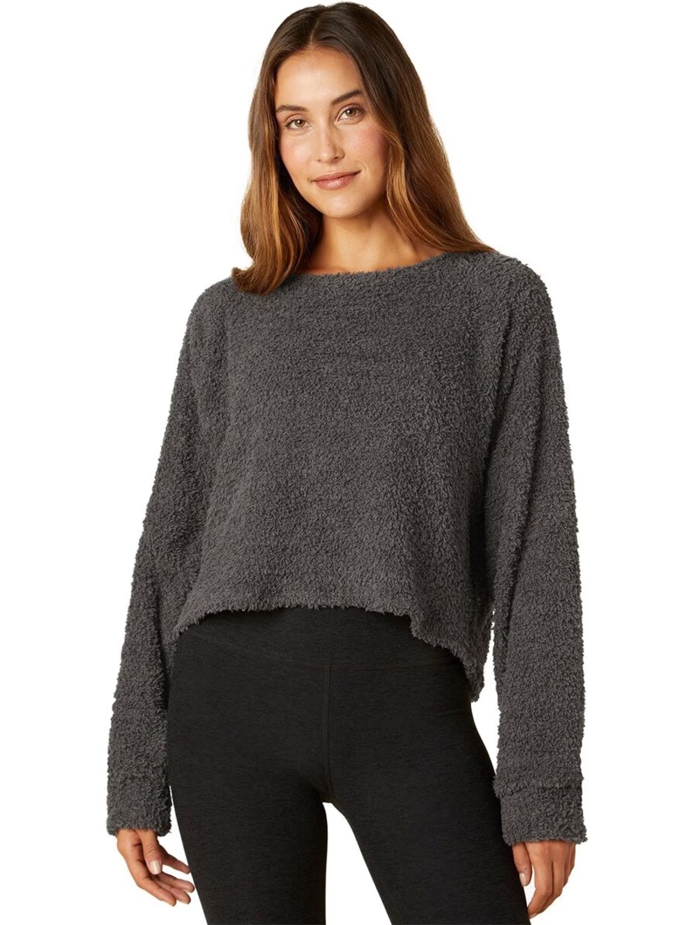 Beyond Yoga All The Feels Cropped Raglan Pullover NWOT
